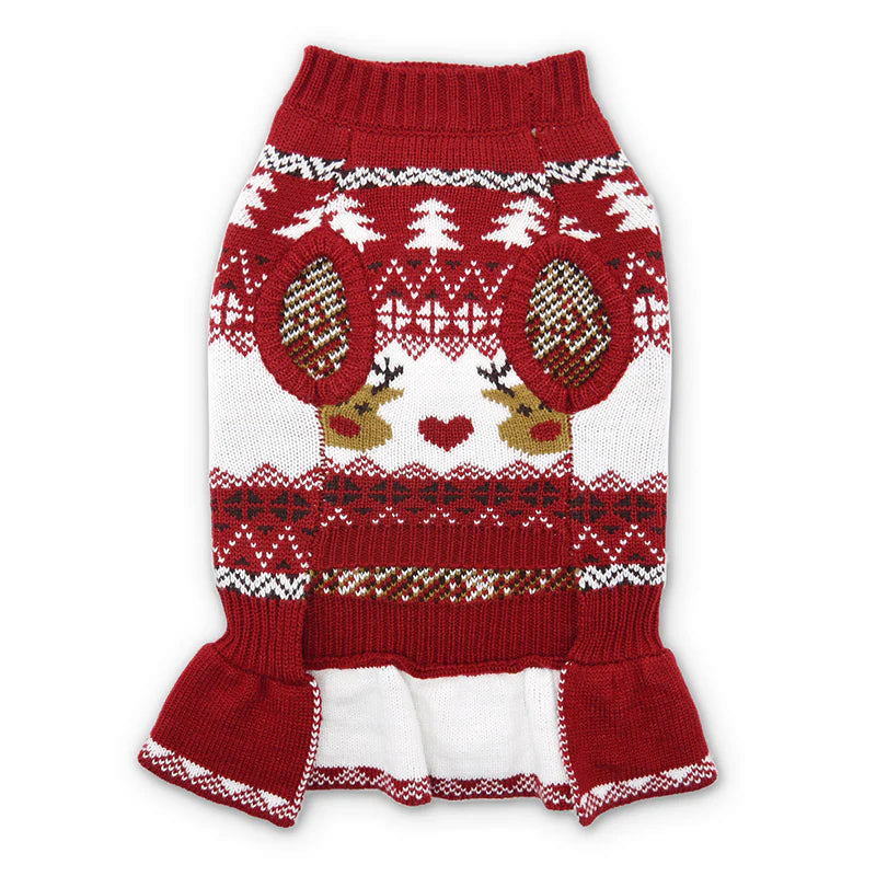 Reindeer Fair Isle Sweater Dress